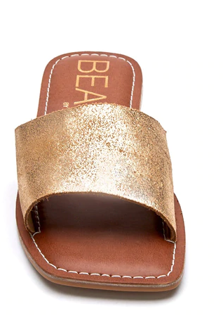 Bali Suede Sandal- Gold Frost