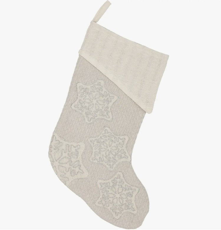 Snowflake Stocking- Neutral - 27 West