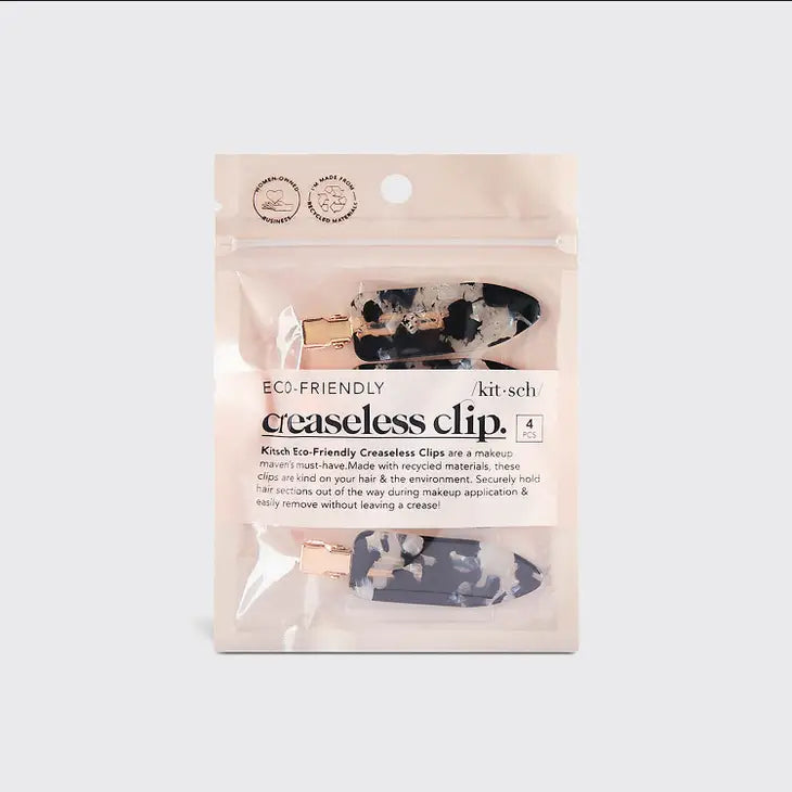 Creaseless Clips 4pc Set - Black Terrazzo - 27 West