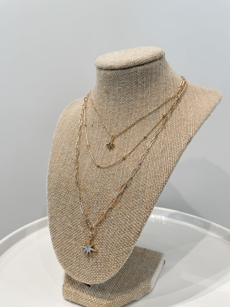 
            
                Load image into Gallery viewer, North Star Layered Necklace
            
        